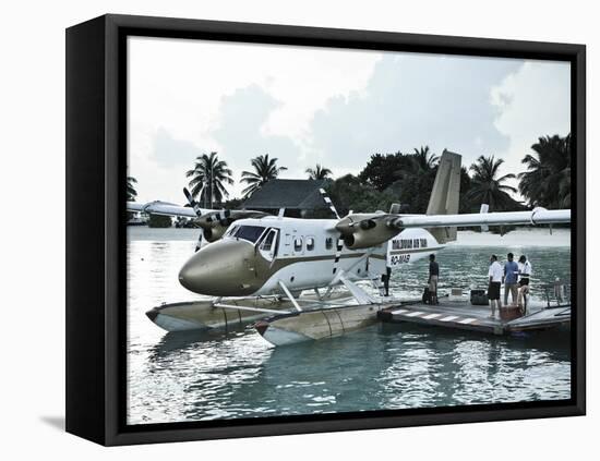 Maldives, Seaplane at Resort-Michele Falzone-Framed Premier Image Canvas