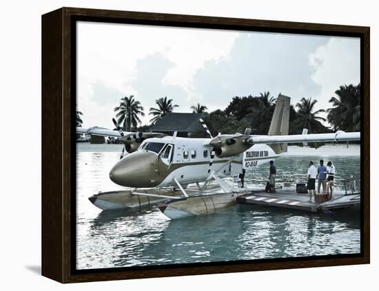 Maldives, Seaplane at Resort-Michele Falzone-Framed Premier Image Canvas