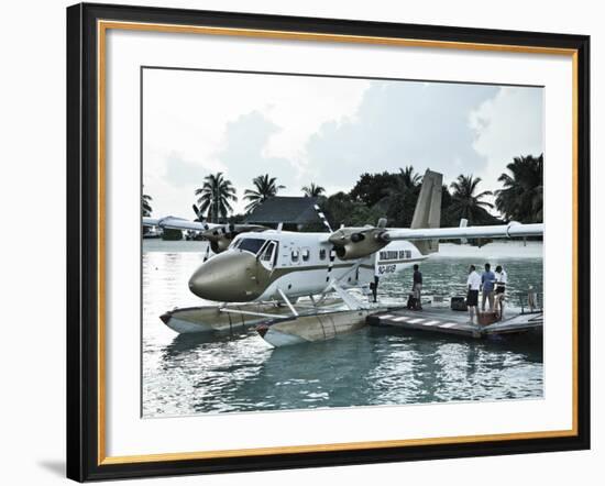 Maldives, Seaplane at Resort-Michele Falzone-Framed Photographic Print