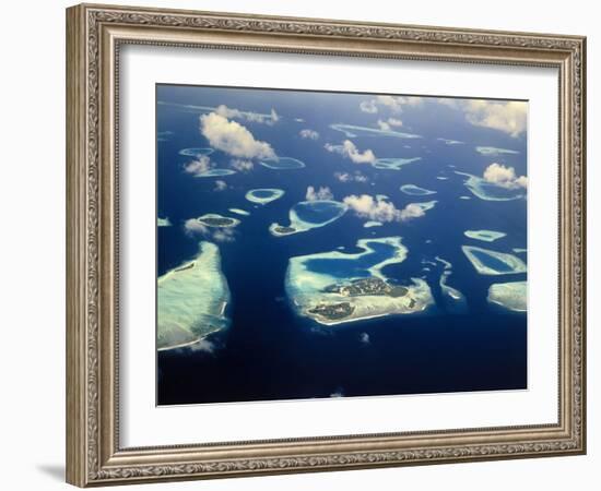 Maldives, South Male Atoll, Islands, Biadu, Guraidhoo, Kandooma, Vilivaru-Thonig-Framed Photographic Print