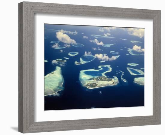 Maldives, South Male Atoll, Islands, Biadu, Guraidhoo, Kandooma, Vilivaru-Thonig-Framed Photographic Print