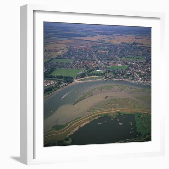 Maldon and Blackwater Estuary Mudflats and Coastal Sea Defences, Essex, England, United Kingdom-Jeremy Bright-Framed Photographic Print