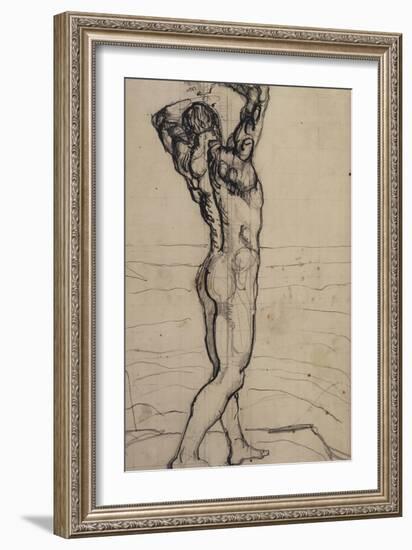 Male Act, Study for the Truth, c.1901-02-Ferdinand Hodler-Framed Giclee Print