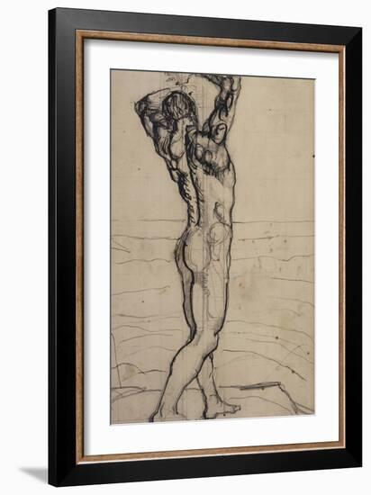 Male Act, Study for the Truth, c.1901-02-Ferdinand Hodler-Framed Giclee Print