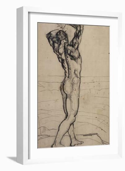 Male Act, Study for the Truth, c.1901-02-Ferdinand Hodler-Framed Giclee Print