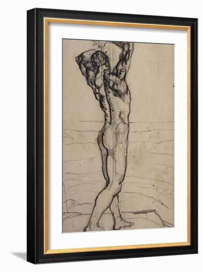 Male Act, Study for the Truth, c.1901-02-Ferdinand Hodler-Framed Giclee Print