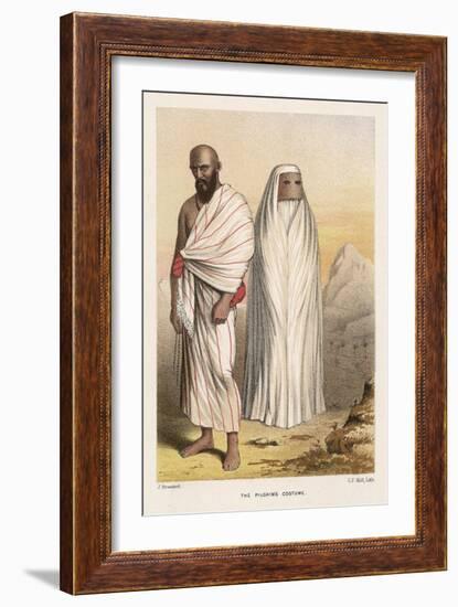 Male and Female Pilgrims in the Approved Costume for Making the Pilgrimage to Mecca-J. Brandard-Framed Art Print