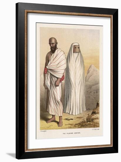 Male and Female Pilgrims in the Approved Costume for Making the Pilgrimage to Mecca-J. Brandard-Framed Art Print