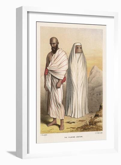 Male and Female Pilgrims in the Approved Costume for Making the Pilgrimage to Mecca-J. Brandard-Framed Art Print