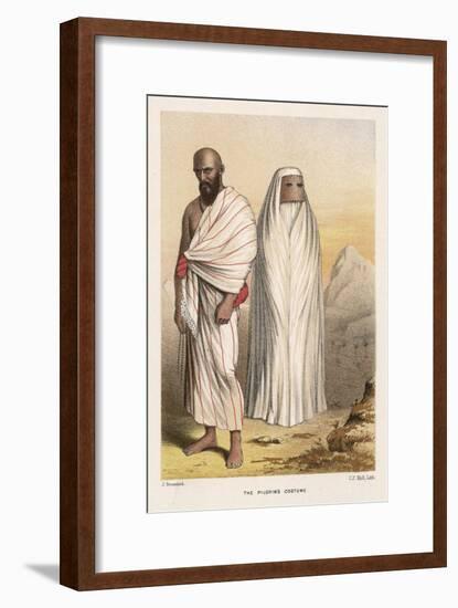 Male and Female Pilgrims in the Approved Costume for Making the Pilgrimage to Mecca-J. Brandard-Framed Art Print