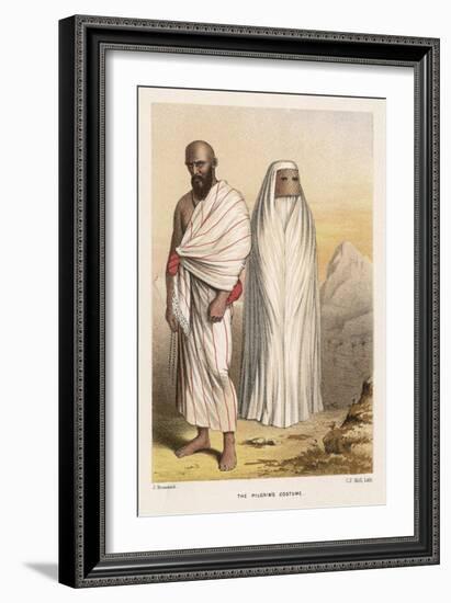 Male and Female Pilgrims in the Approved Costume for Making the Pilgrimage to Mecca-J. Brandard-Framed Art Print