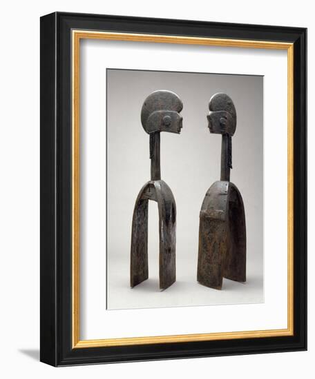 Male and Female Waja Masks, from Upper Benue River, Nigeria, 1850-1950-African-Framed Premium Giclee Print