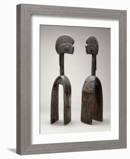 Male and Female Waja Masks, from Upper Benue River, Nigeria, 1850-1950-African-Framed Giclee Print