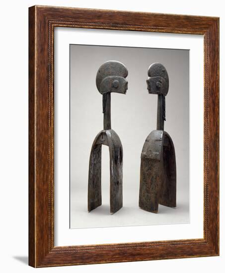 Male and Female Waja Masks, from Upper Benue River, Nigeria, 1850-1950-African-Framed Giclee Print
