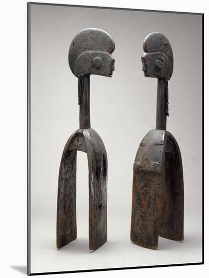Male and Female Waja Masks, from Upper Benue River, Nigeria, 1850-1950-African-Mounted Giclee Print