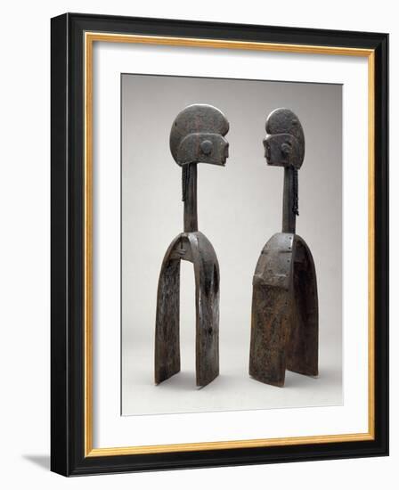 Male and Female Waja Masks, from Upper Benue River, Nigeria, 1850-1950-African-Framed Giclee Print