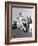 Male Cheerleaders in Action at Wisconsin-Marquette Football Game-Alfred Eisenstaedt-Framed Photographic Print