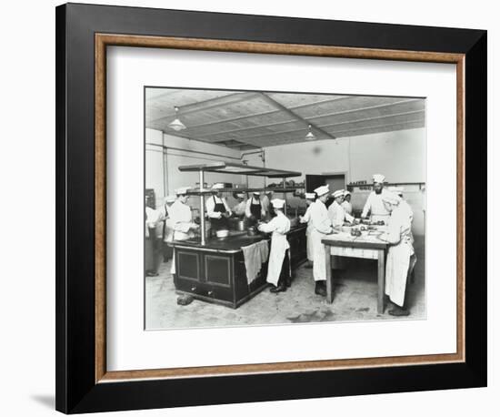 Male Cookery Students, Westminster Technical Institute, London, 1910-null-Framed Photographic Print