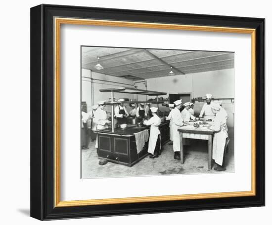 Male Cookery Students, Westminster Technical Institute, London, 1910-null-Framed Photographic Print