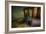 Male Figure in Abandoned Building with Televisions-Nathan Wright-Framed Photographic Print