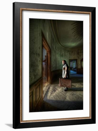 Male Figure in Abandoned Building-Nathan Wright-Framed Photographic Print