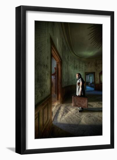 Male Figure in Abandoned Building-Nathan Wright-Framed Photographic Print