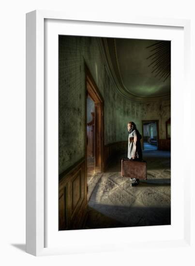 Male Figure in Abandoned Building-Nathan Wright-Framed Photographic Print