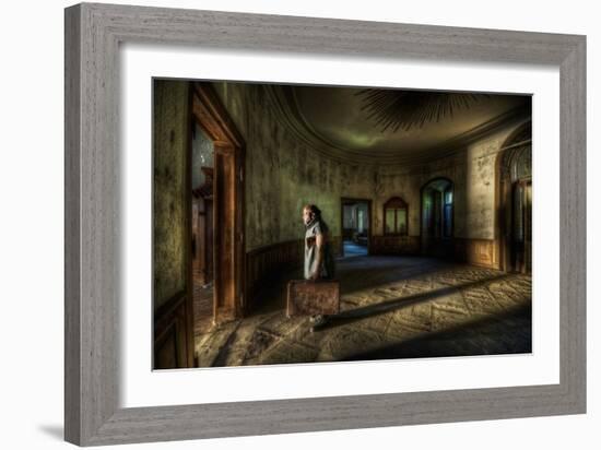 Male Figure in Abandoned Building-Nathan Wright-Framed Photographic Print