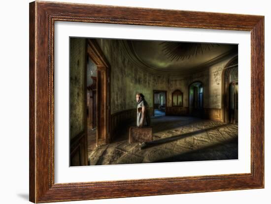 Male Figure in Abandoned Building-Nathan Wright-Framed Photographic Print