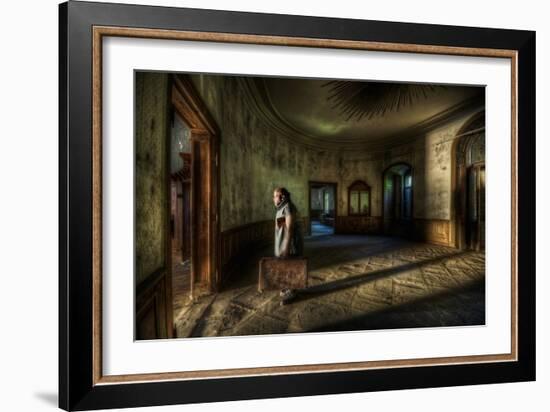 Male Figure in Abandoned Building-Nathan Wright-Framed Photographic Print