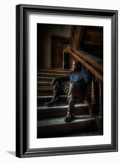 Male Figure in Abandoned Building-Nathan Wright-Framed Photographic Print