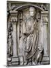 Male Figures in Draped and Pleated Robes, Decorations in Relief, Sarcophagus, Ancient Rome-null-Mounted Giclee Print