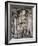 Male Figures in Draped and Pleated Robes, Decorations in Relief, Sarcophagus, Ancient Rome-null-Framed Giclee Print