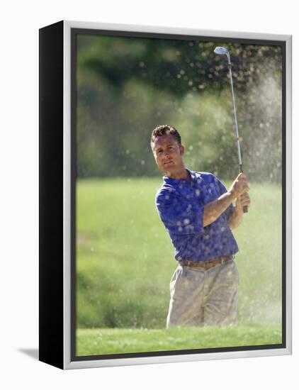 Male Golfer in Action-Chris Trotman-Framed Premier Image Canvas