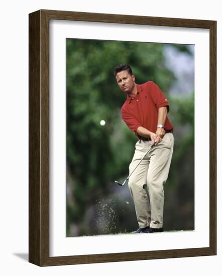 Male Golfer in Action-Chris Trotman-Framed Photographic Print