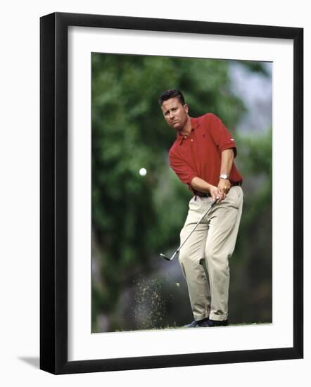 Male Golfer in Action-Chris Trotman-Framed Photographic Print