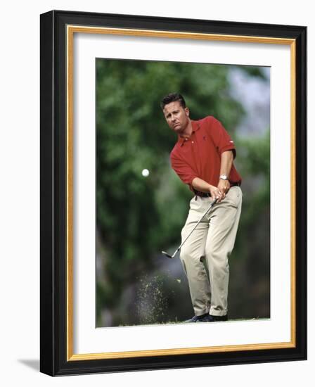 Male Golfer in Action-Chris Trotman-Framed Photographic Print