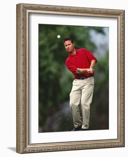 Male Golfer in Action-Chris Trotman-Framed Photographic Print