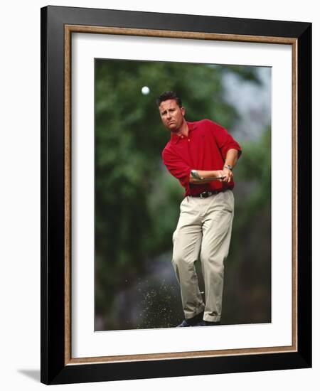 Male Golfer in Action-Chris Trotman-Framed Photographic Print