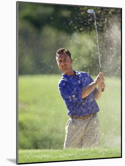 Male Golfer in Action-Chris Trotman-Mounted Photographic Print