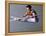 Male Gymnast Performing on the Horizontal Bar-null-Framed Premier Image Canvas