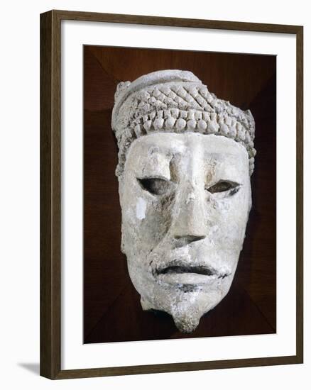 Male Head of the Classical Era Originating from Comalcalco-null-Framed Giclee Print