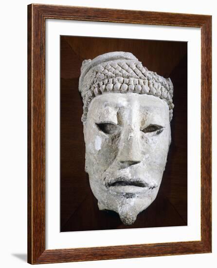 Male Head of the Classical Era Originating from Comalcalco-null-Framed Giclee Print