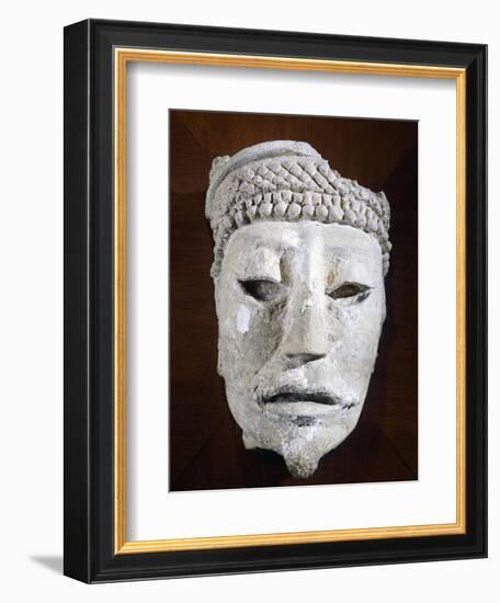 Male Head of the Classical Era Originating from Comalcalco-null-Framed Giclee Print