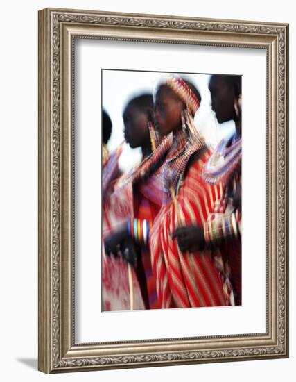 Male Maasai Dancers, Amboseli National Park, Kenya-Paul Joynson Hicks-Framed Photographic Print