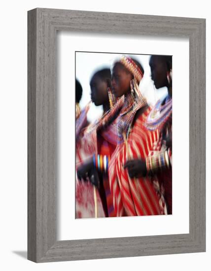 Male Maasai Dancers, Amboseli National Park, Kenya-Paul Joynson Hicks-Framed Photographic Print