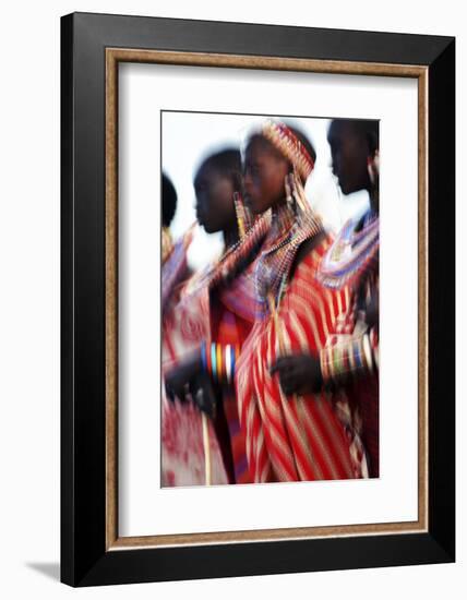 Male Maasai Dancers, Amboseli National Park, Kenya-Paul Joynson Hicks-Framed Photographic Print