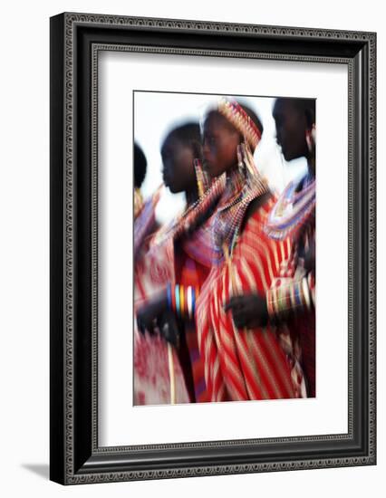 Male Maasai Dancers, Amboseli National Park, Kenya-Paul Joynson Hicks-Framed Photographic Print