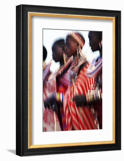 Male Maasai Dancers, Amboseli National Park, Kenya-Paul Joynson Hicks-Framed Photographic Print