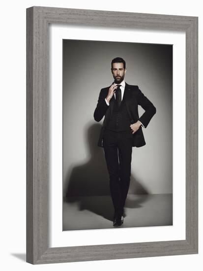 Male Model Posing-Luis Beltran-Framed Photographic Print